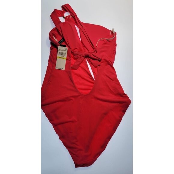 Soluna One Piece Swimsuit Tahity Asymetrical Size Medium Color Geranium New - Picture 5 of 9